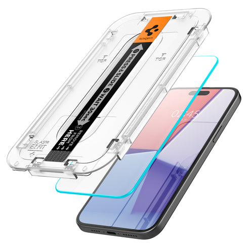 מגן מסך Spigen לאייפון 15 מסדרה GLAS.TR EZ Fit | מוגן חיישן